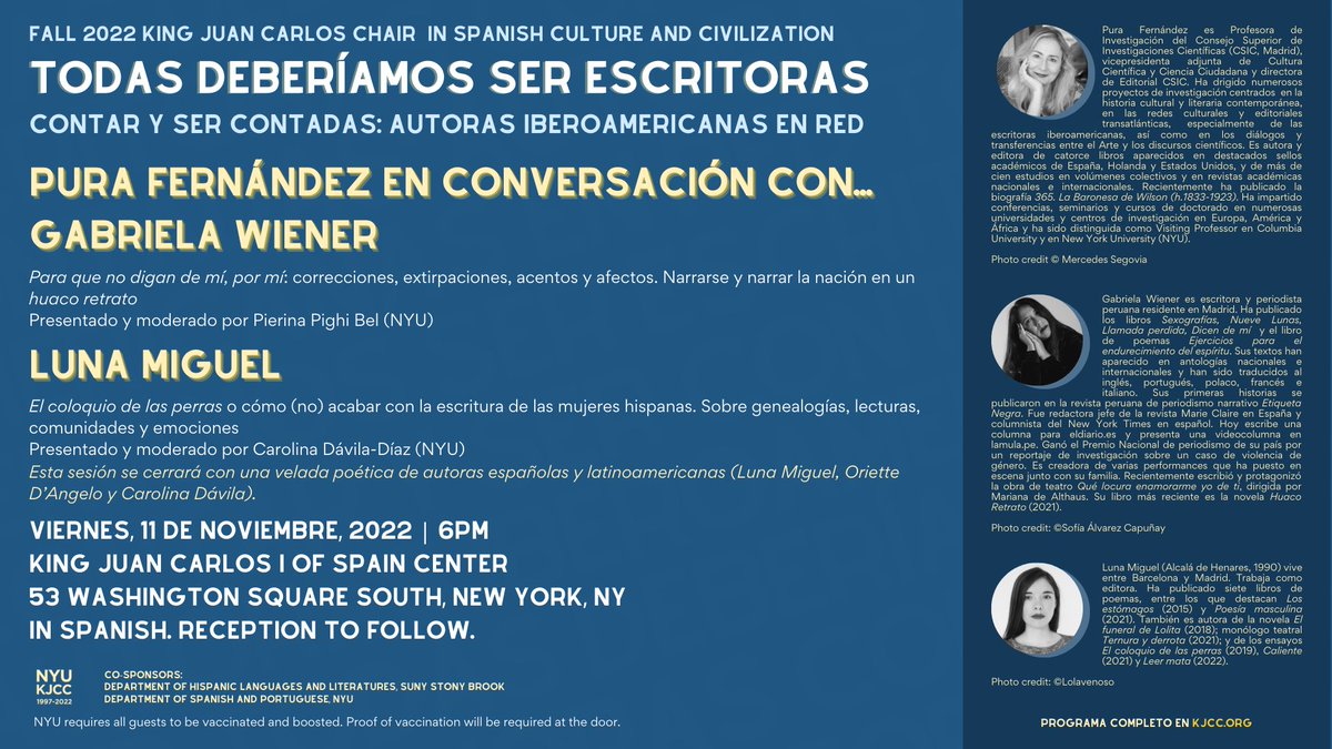 ✍🏽 Luna Miguel / <a href="/lunamonelle/">luna</a> : El coloquio de las perras o cómo (no) acabar con la escritura de las mujeres hispanas. Sobre genealogías, lecturas, comunidades y emociones | 💬 Introduced by Carolina Dávila-Díaz (NYU)