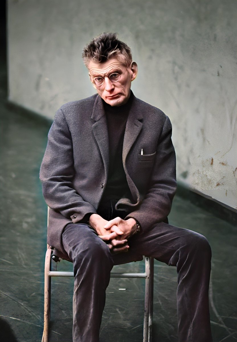 WasfiAkab's tweet image. Samuel Beckett (1906 – 1989)
#old #history #historical #pictures #restoration #ai #deoldify #artificial #intelligence #python #color #colorized #famous #people #Irland #Irish #novelist #dramatist #writer #theater