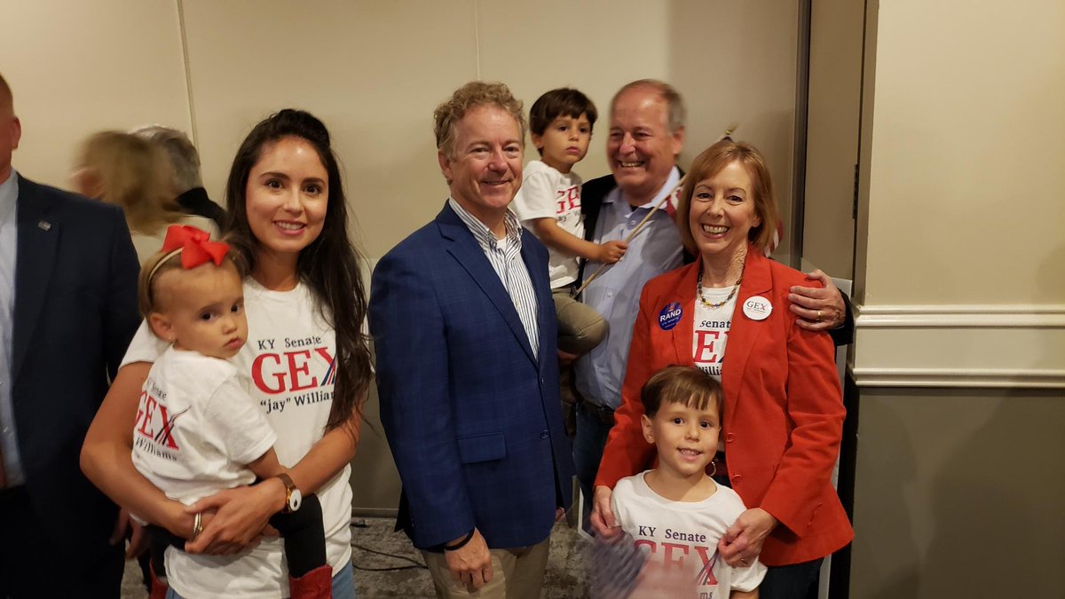 Great rally for victory with <a href="/RandPaul/">Rand Paul</a>, <a href="/damon_thayer/">damon thayer</a>, Judy and some of the grandkids this morning in Northern Kentucky!

Make a plan to vote tomorrow: elect.ky.gov/Voters/Pages/P…