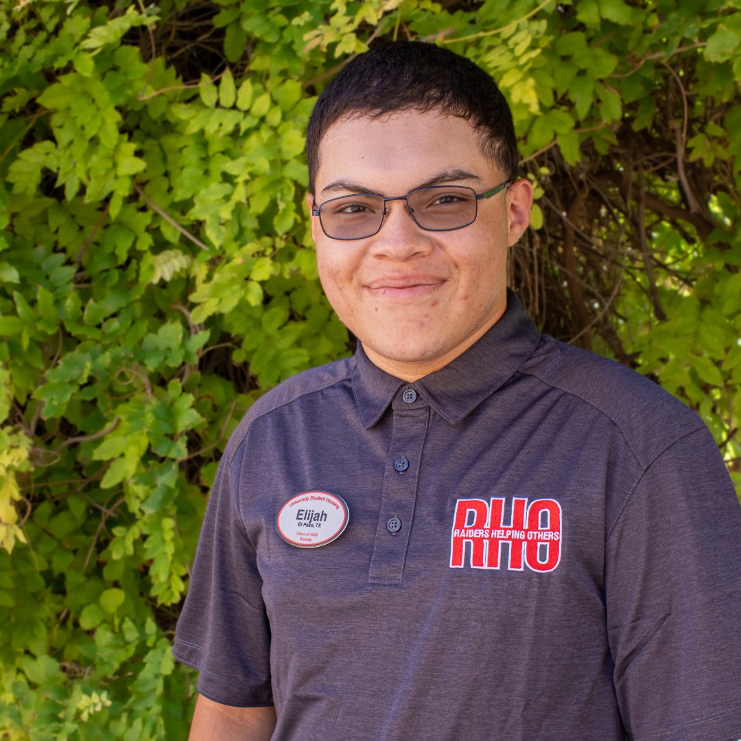 My name is Elijah Rivera and I'm the Animals and the Environment Committee Head. I'm currently a sophomore with a major in Biology and a minor in Health Professions. I'm looking forward to volunteering in the Lubbock community.