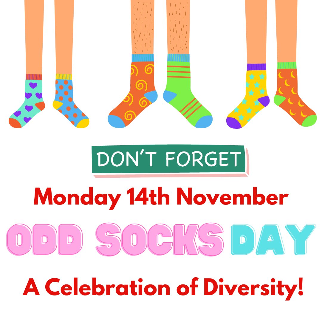 Next Monday  14th November we will celebrate diversity by staging 'Odd Socks Day'!

We invite our pupils to come to school wearing your odd socks to celebrate
what makes us all unique!

#OddSocksDay
#AntiBullyingWeek
#ReachOut
#ICG
#BeRespectful