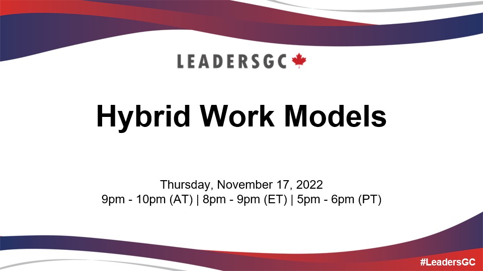 After a successful collaboration with <a href="/apoliticalco/">Apolitical</a> and <a href="/OneTeamGov/">One Team Gov</a> at <a href="/fwd50conf/">FWD50</a>, we are thrilled to announce our upcoming chat on Hybrid Work Models. We are looking forward to hearing from you.

Join the conversation on November 17, 2022,
at 8:00 pm EST!