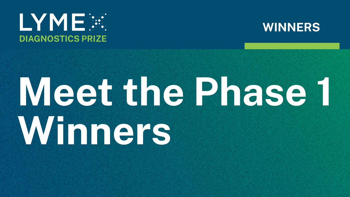 #ICYMI: We have winners for Phase 1 of the #LymeXDiagnosticsPrize! Thank you to all the participants and read more about the outcomes here: bit.ly/3hoRxYN