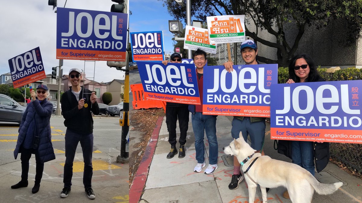 JoelEngardio's tweet photo. Share the hope that change is coming.

Wave a sign with us on the final two days to get out the vote:: https://t.co/RO32Wr6fn0

Let’s create our best San Francisco. https://t.co/Eo9oXLVhum