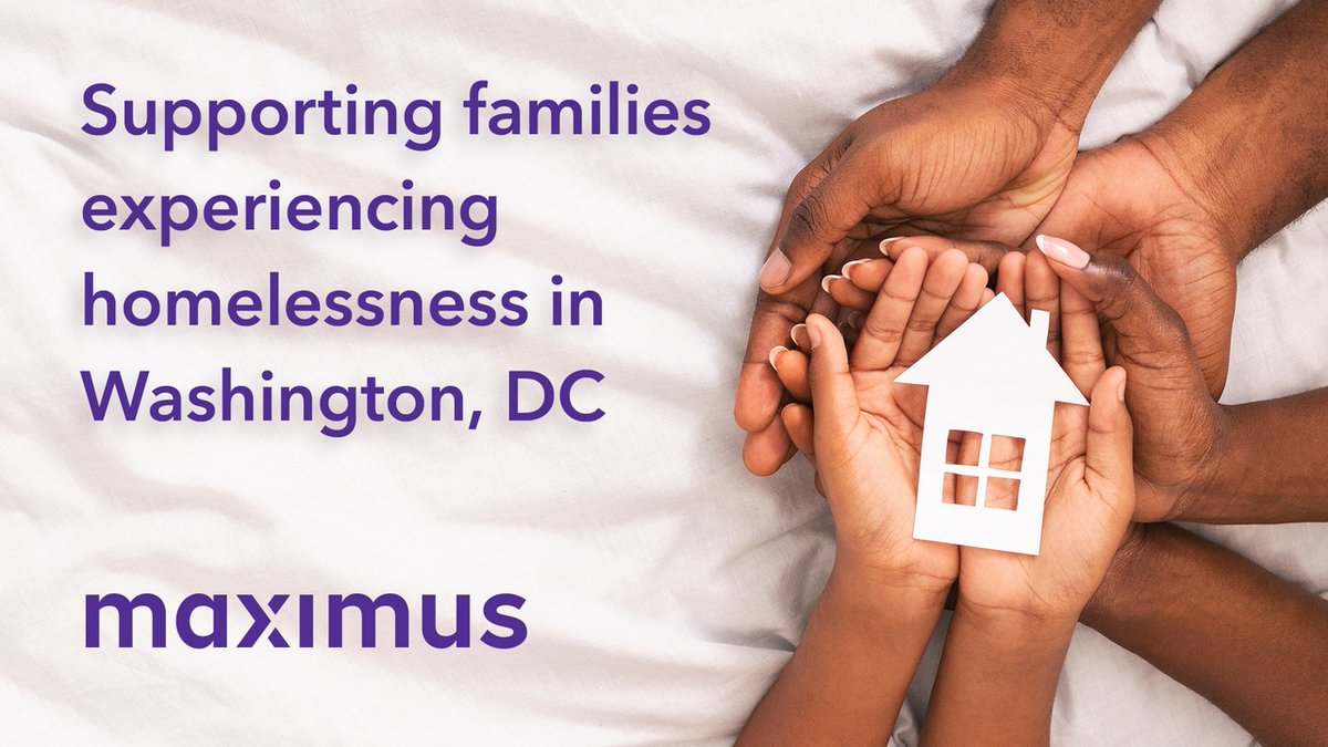 Maximus_news's tweet photo. We’re honored to be supporting the @DCHumanServ’s D.C.’s Family Rehousing and Stabilization Program and their work to get homeless families into permanent housing. 

This work aligns with our values, and we’re looking forward to the impact it will have. 

https://t.co/D1B3DzuM67 https://t.co/TiBHPN0YSy
