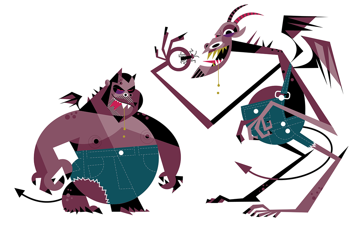 Primeros bocetos de Wendell &amp; Wild. Mi película (Bueno un poco de Henry Selick y Jordan Peele también) que se puede ver en <a href="/CheNetflix/">CheNetflix</a>