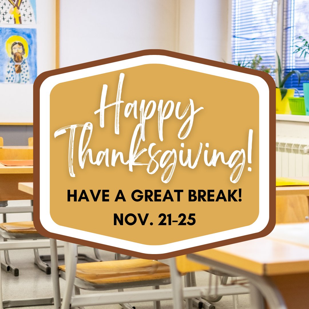 We hope you all have a restful Thanksgiving break, Hawk Family! 🦅❤