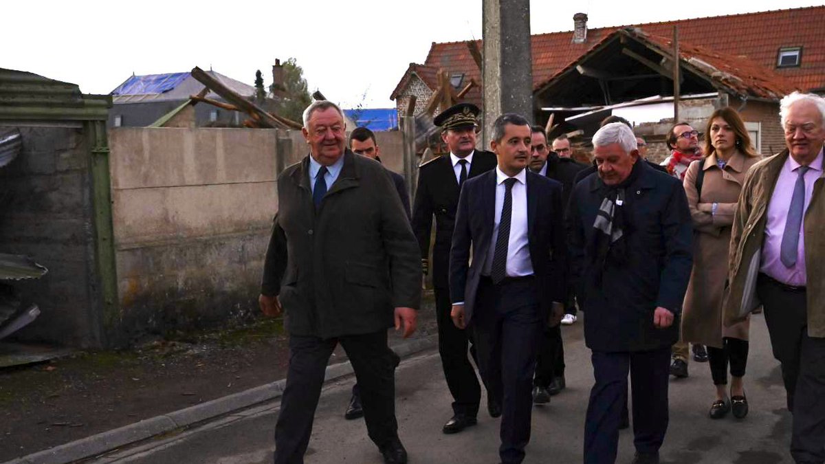 Journée aux côtés de <a href="/GDarmanin/">Gérald DARMANIN</a> dans le Nord et le Pas-de-Calais : signature d’un CSI à Douai, consultation des élus sur l’implantation de 200 nouvelles brigades de gendarmerie à Solesmes et échange avec les habitants et élus de Bihucourt et Hendecourt sur la reconstruction.