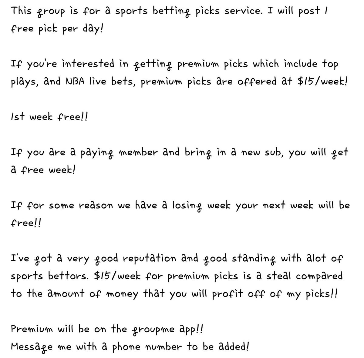 SleazyBets's tweet photo. Get with me for premium picks!

NCAAB NCAAF NFL NBA

#SportsGambling #sportsbettingpicks #bettingsports #bettingpicks #bookiekiller #bettingtwitter #bettingtips https://t.co/GeoQ6tOQLK