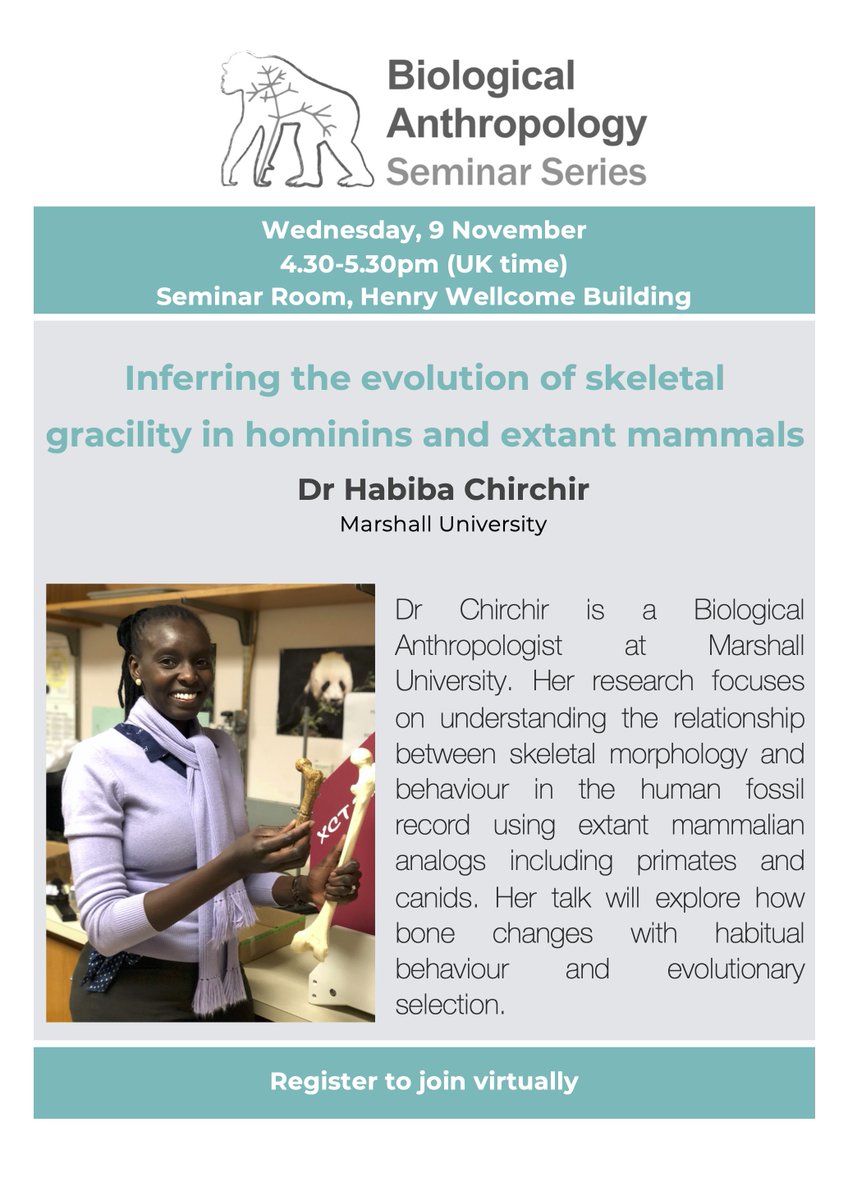 Jaap Saers (@j_saers) on Twitter photo š¢š¢This week we are honoured to have <a href="/chelachir/">Habiba C.</a> give at talk at the <a href="/Cambridge_Uni/">Cambridge University</a> BioAnth Seminar on āInferring the evolution of skeletal gracility in hominins and extant mammalsā. Register here ā”ļø cam-ac-uk.zoom.us/meeting/registā¦
<a href="/CamBioanth/">CambridgeBioAnth</a> @MartaMLahr <a href="/lucinadal/">Lucia Nadal</a> <a href="/edwinj_dj/">Edwin de Jager</a> š¢š¢This week we are honoured to have <a href="/chelachir/">Habiba C.</a> give at talk at the <a href="/Cambridge_Uni/">Cambridge University</a> BioAnth Seminar on āInferring the evolution of skeletal gracility in hominins and extant mammalsā. Register here ā”ļø cam-ac-uk.zoom.us/meeting/registā¦
<a href="/CamBioanth/">CambridgeBioAnth</a> @MartaMLahr <a href="/lucinadal/">Lucia Nadal</a> <a href="/edwinj_dj/">Edwin de Jager</a>