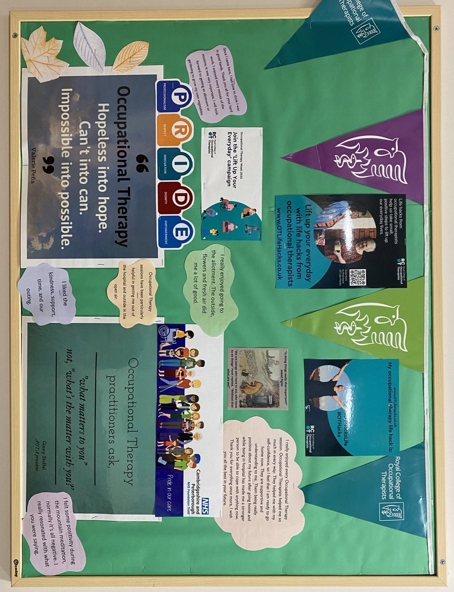 OT_ELangston's tweet photo. Happy Occupational Therapy Week from the Cavell Centre. A brilliant week to celebrate the best of OT and what makes our profession so rewarding and incredible. Happy OT week to all the Occupational Therapists out there. #OTweek2022 @NHSOTRob @pjmasonOT https://t.co/1OmNSpW9d4