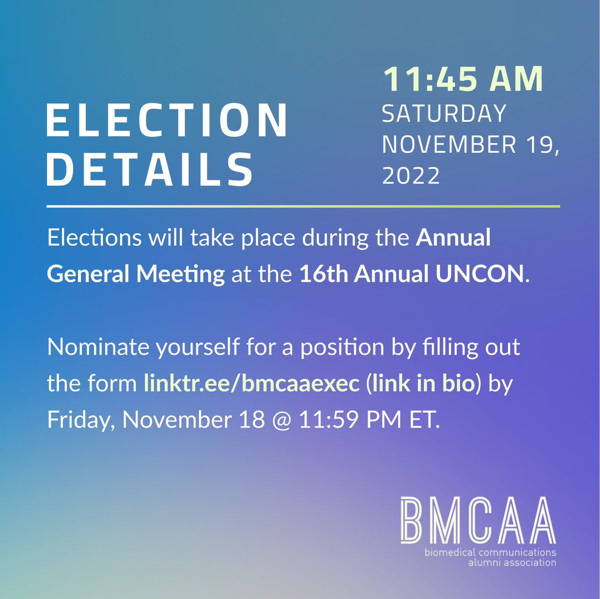 EXEC SPOTLIGHT: Meet our Webmaster, Maurita!

Want to be the next bmcaa.com manager 💻? Swipe for role descriptions and info on the election taking place at #bmcaaUNCON on Nov 19. 

Learn more and self-nominate by Nov 18: linktr.ee/bmcaaexec