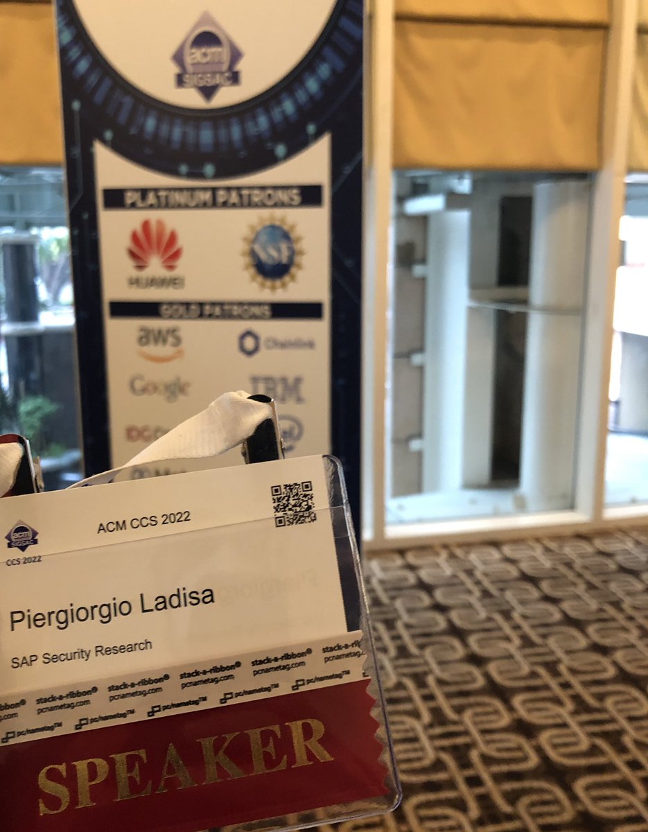 Piergiorgio Ladisa (@piergiorgiolad) on Twitter photo First day at <a href="/acm_ccs/">ACM CCS 2025</a> 2022. I’m really excited to attend the event in person and for this great experience. #softwaresecurity #opensource #supplychainattacks
#SAP #securityresearch #INRIA #AssureMOSS #SPARTA First day at <a href="/acm_ccs/">ACM CCS 2025</a> 2022. I’m really excited to attend the event in person and for this great experience. #softwaresecurity #opensource #supplychainattacks
#SAP #securityresearch #INRIA #AssureMOSS #SPARTA