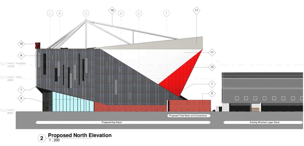 Wrexham_AFC's tweet image. A meeting of Wrexham County Borough Council’s planning committee earlier today granted approval of the Club’s application to construct a new 5,500 capacity stand at the Racecourse Ground 

👉 bit.ly/3FYCjnl

🔴⚪ #WxmAFC