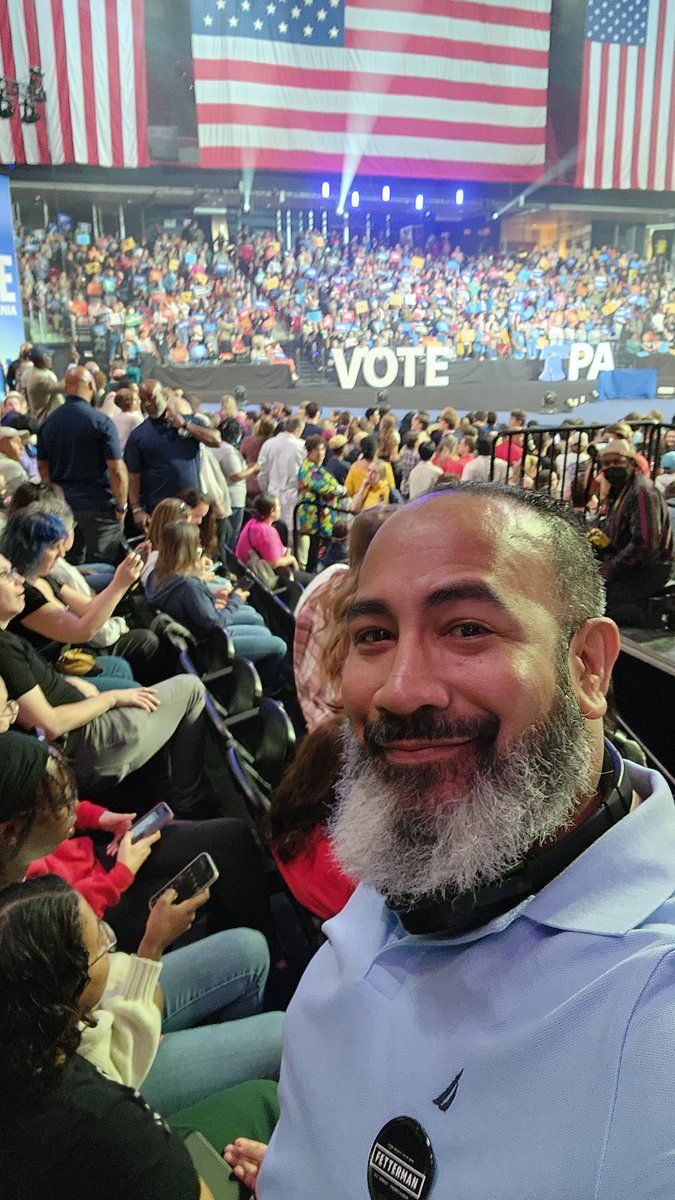 This place is JUMPING, waiting for President Obama AND President Biden to show up in Philly!