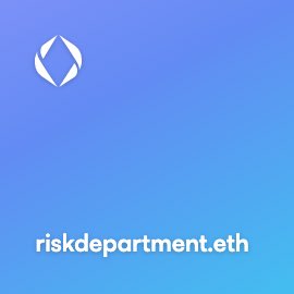 tradingcarpet's tweet photo. Riskdepartment.eth on OpenSea for 0.13E. #ens #ENSdomains #ensshill #EnsNames https://t.co/WFhxFeC9n0