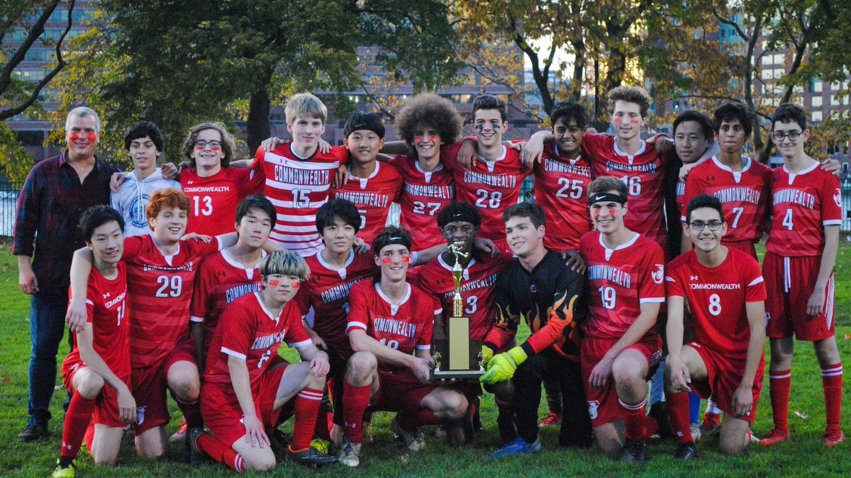 commschool's tweet photo. It's official: Commonwealth Boys' Soccer is the 2022 league champion team! 👏 https://t.co/Hf2hTK5M9A