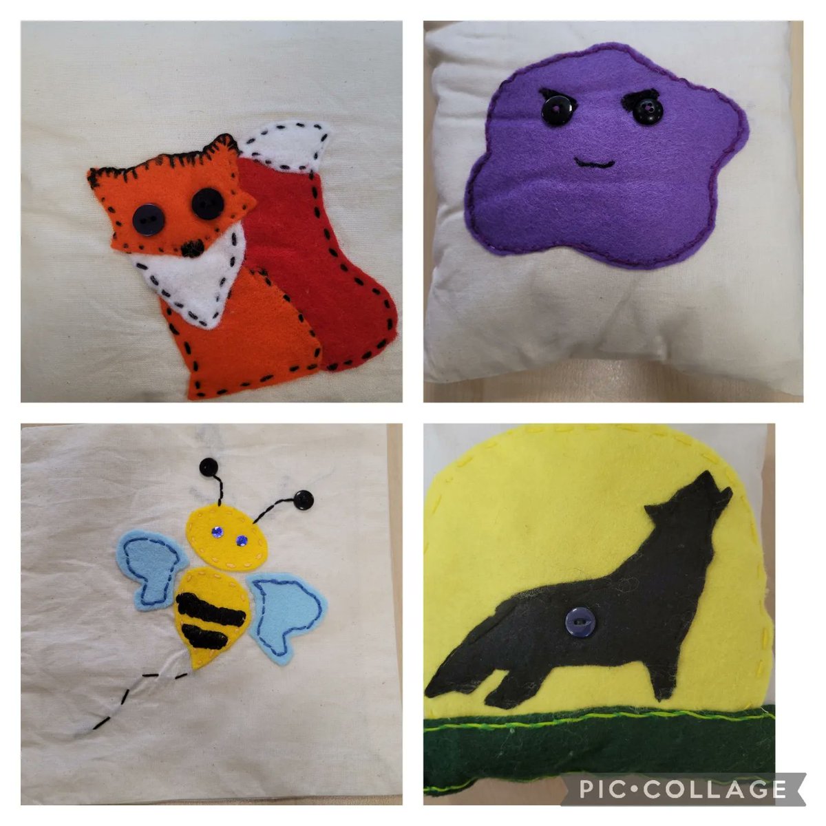 HeMillburn's tweet image. Just a sample of some of the brilliant cushions made by S2 pupils @MillburnAcademy. Some amazing designs! 🧶🧵😊 #textileskills #sewing #handmade