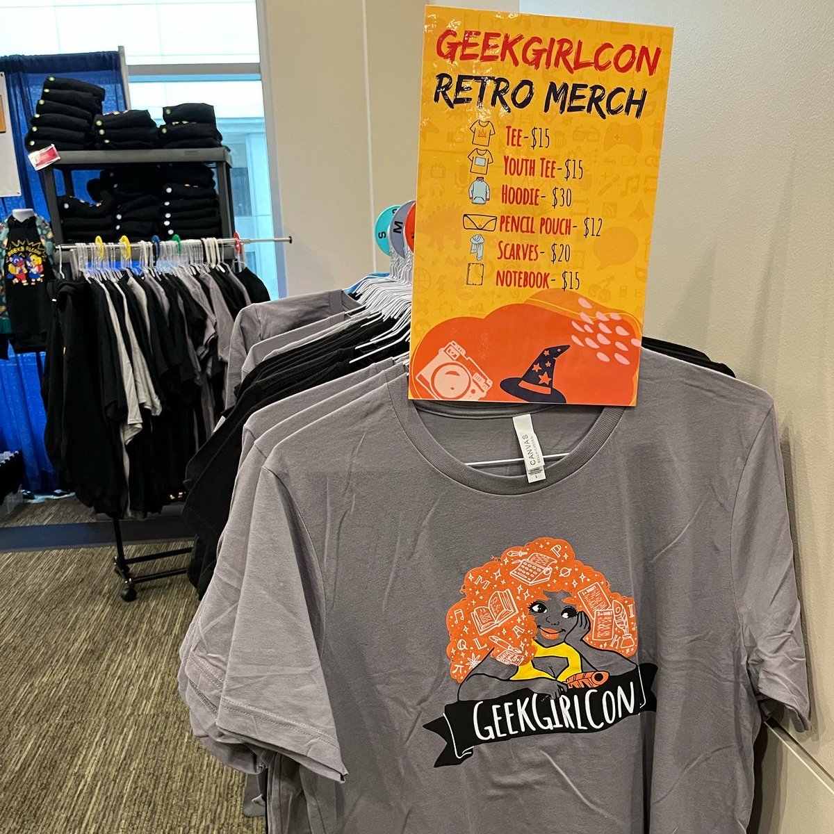 GeekGirlCon's tweet photo. We also have plenty of EXTREMELY CUTE retro merch at the #GeekGirlCon merch booth! #BackAtGGC22 https://t.co/QVBUjKNdxR