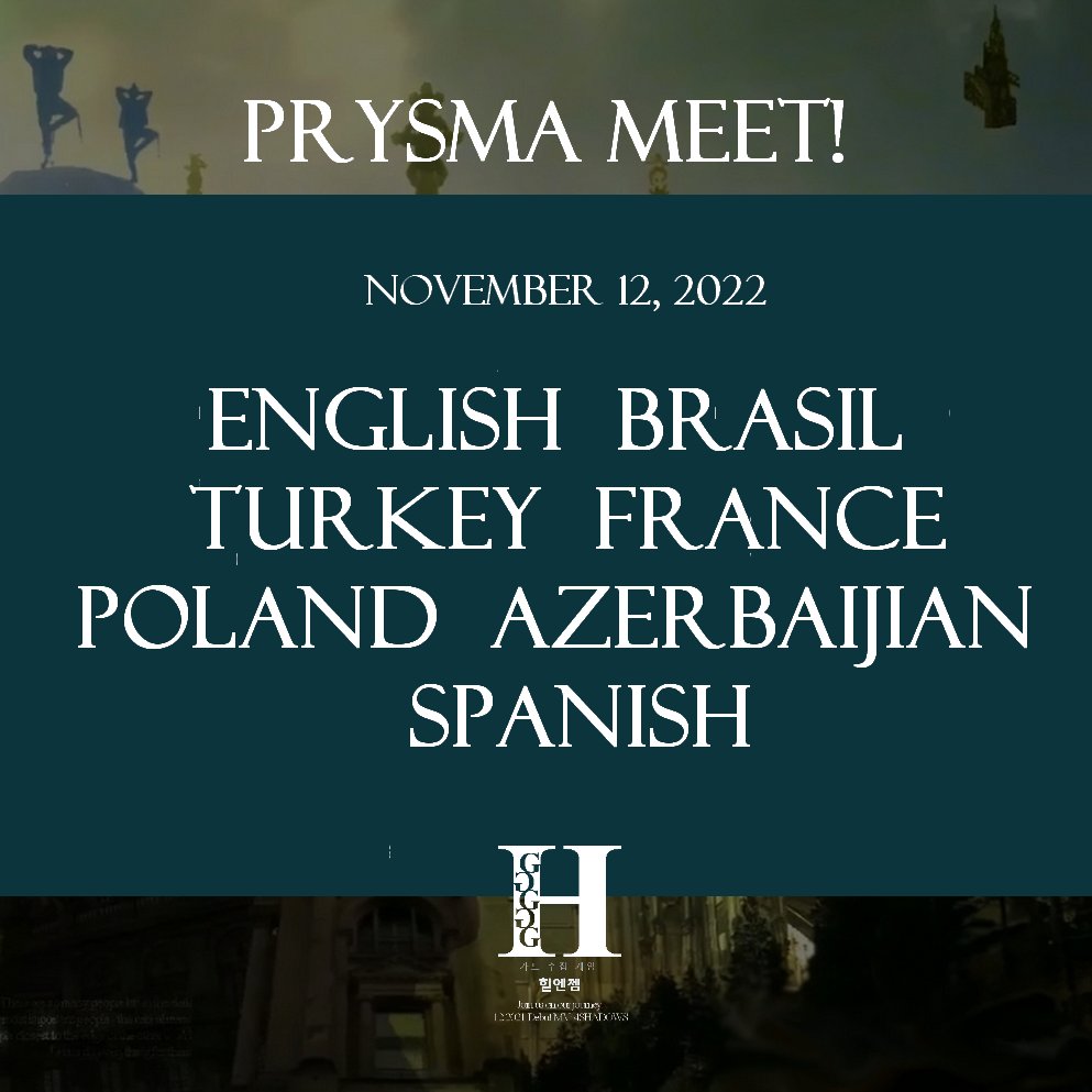 HDnGLoveYOU's tweet photo. Dear PRYSMA!

ENG/TURK/PORT/POLS/FRAN/AZER/ESP

Hope we can invite you to a international MEET about MV teaser, and the new 1st MV-G for comeback!

= Turkey 9~11 PM
= Brasilia 3-5 PM
= New York 1~3 PM
= Poland 7~9 PM
= France 7~9 PM
KST 3AM~5AM (13th)

- LOVE,
MCsL staff https://t.co/vcdy710JGJ