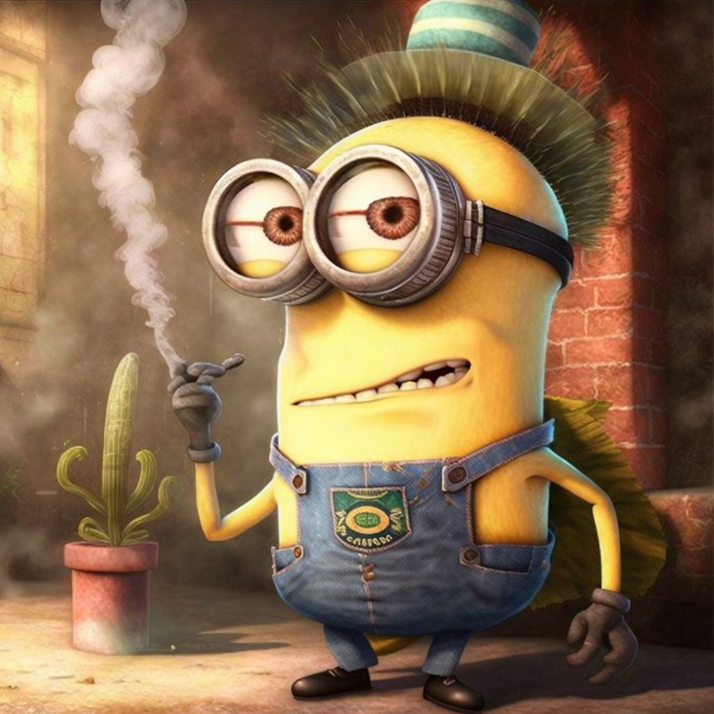 Minions smoking 🚬 weed , imagined with new V4 Version of Midjourney # minions #cannabis #cannabisculture #weed #smoke #cartoon #aiart  #midjourneyart #midjourney #midjourneyv4 #minion