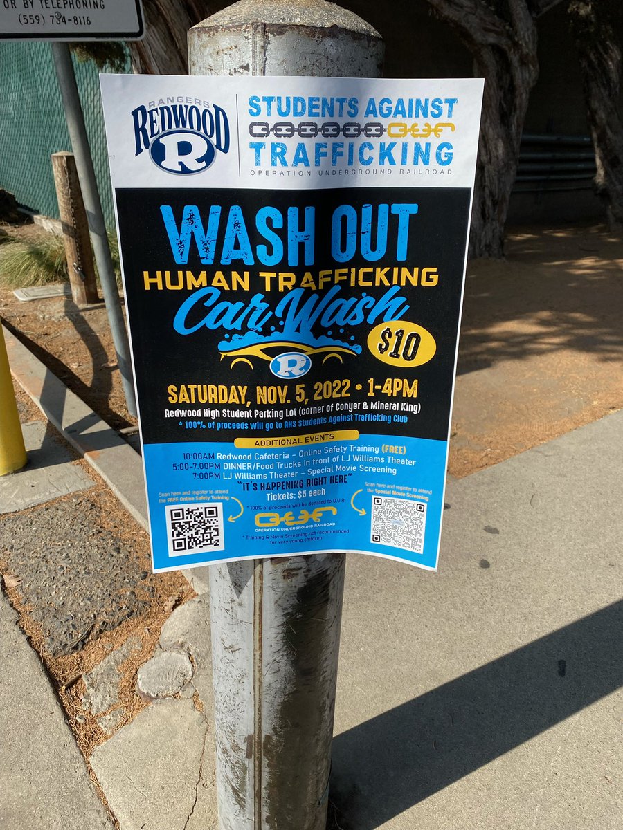 👀 Reminder: Wash Out Human Trafficking…..Happening NOW! 🚗💦
<a href="/RHSRangers1/">RHS_Rangers</a> #VisaliaUSD #IAmVUSD #1VisaliaConnected