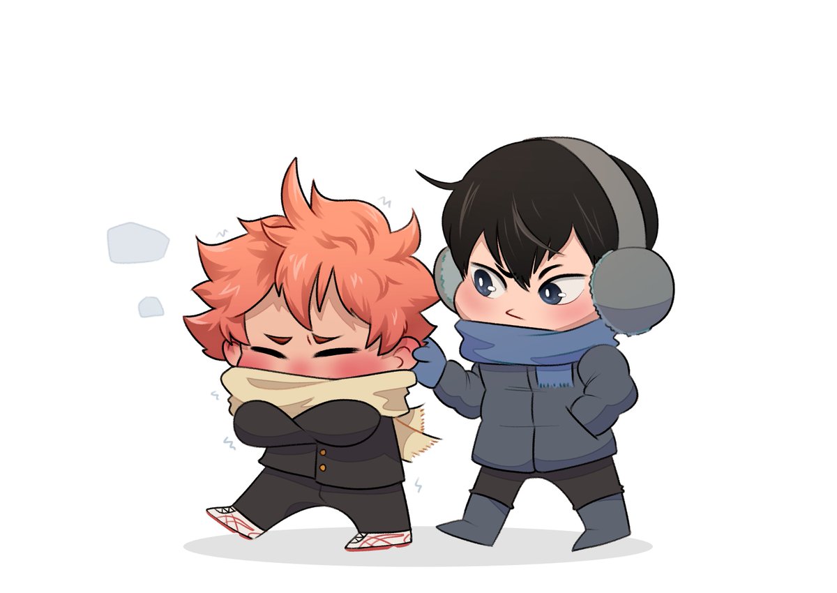 「[ #kagehina ] he forgot a coat.... and g」|ari 🌊のイラスト