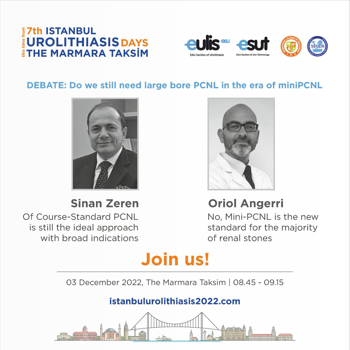 Istanbul Urolithiasis Days (@islithiasisdays) on Twitter photo Join us!
📋Do we need large bore PCNL in the era of miniPCNL?
🧑🔬Prof Sinan Zeren
Yes of course! We do need standard PCNL
⚔️
🧑🔬<a href="/oangerri/">Oriol Angerri</a>
Not at all! miniPCNL is enough
🗓️ 3 December 2022, 08:45-09:15 (İstanbul Time)
🖊️istanbulurolithiasis.meetinghand.net/en/3438-regist……
📖 istanbulurolithiasis2022.com/en/3437-scient…… Join us!
📋Do we need large bore PCNL in the era of miniPCNL?
🧑🔬Prof Sinan Zeren
Yes of course! We do need standard PCNL
⚔️
🧑🔬<a href="/oangerri/">Oriol Angerri</a>
Not at all! miniPCNL is enough
🗓️ 3 December 2022, 08:45-09:15 (İstanbul Time)
🖊️istanbulurolithiasis.meetinghand.net/en/3438-regist……
📖 istanbulurolithiasis2022.com/en/3437-scient……