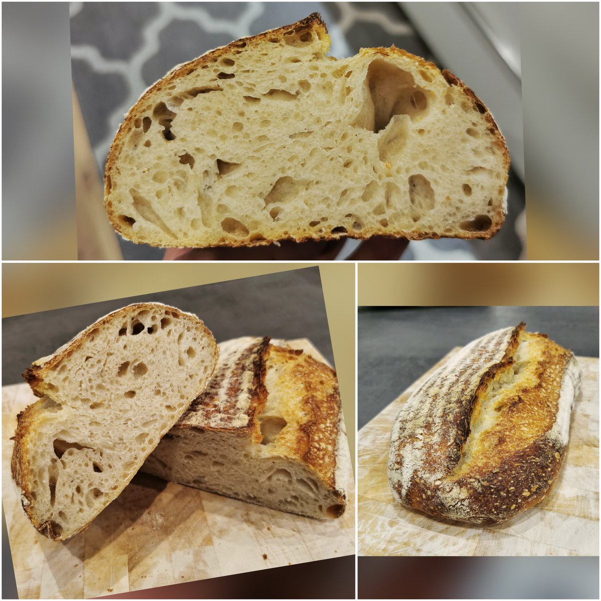 SteyManuel's tweet photo. Immer wieder schön, was aus einem bißchen Mehl, Salz und Wasser werden kann 😍
Country bread mit Weizensauerteig gelockert.
#papabackt #sauerteig #countrybread #artisanbread #sourdough https://t.co/BWEsZRGQlK