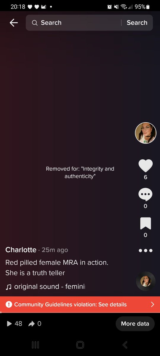 Let it be known that <a href="/tiktok_uk/">TikTok UK</a> is a Misandrist platform. Ava Brighton's video I posted taken down &amp; I'm shadowbanned. For what?! Speaking the TRUTH yet you'll allow 'Kill all men' &amp; "Ugly Men shouldn't be allowed to date" you find NO violations when I report those but I'm outed