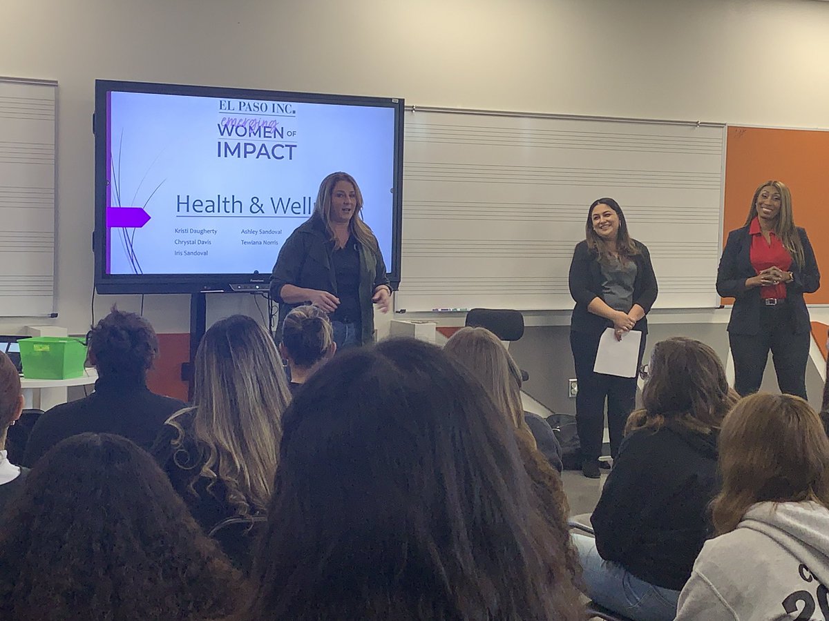 Learning to take care of the whole self. #KristiDaugherty and part of her #LeadershipTeam sharing important info about #HealthWellness #EmergingWomenofImpact