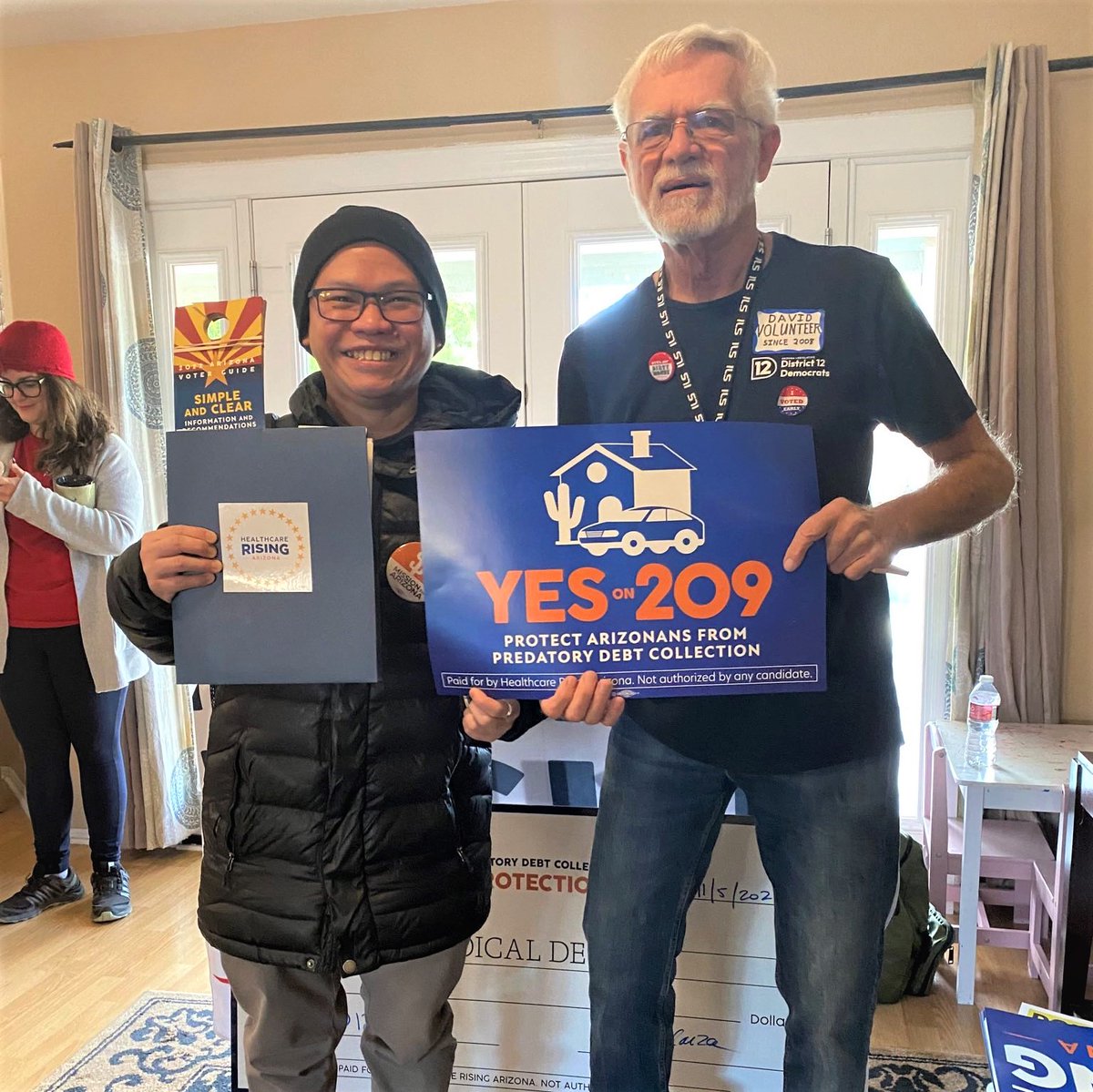 azld12dems's tweet photo. We are ALL IN for Prop 209, Healthcare Rising! Vote YES on 209! Protect Arizonans from predatory debt collection. #yes209 #yeson209 #healthcarerisingaz 💙🌵 https://t.co/0200m6YyLE