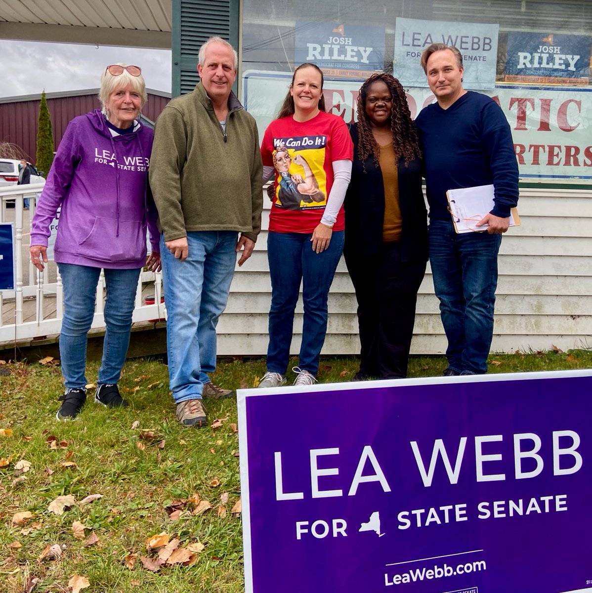 CrownCityDems's tweet photo. Getting the Vote Out for Lea Webb and Josh Riley in Cortland. Join us again tomorrow, Sunday, November 6, at 1:00 pm at Cortland County Democratic Committee HQ: 129 Port Watson St, Cortland, NY 13045 https://t.co/ncCTtIBQfx