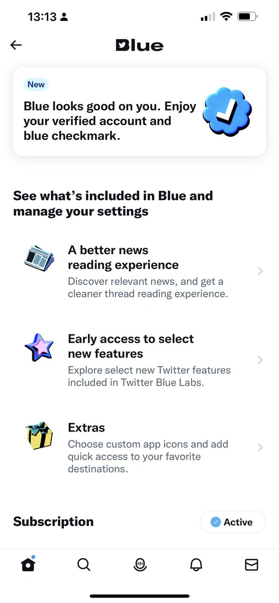 de_them's tweet photo. @elonmusk Bought Twitter blue, but no checkmark? https://t.co/JHlxdVa01J