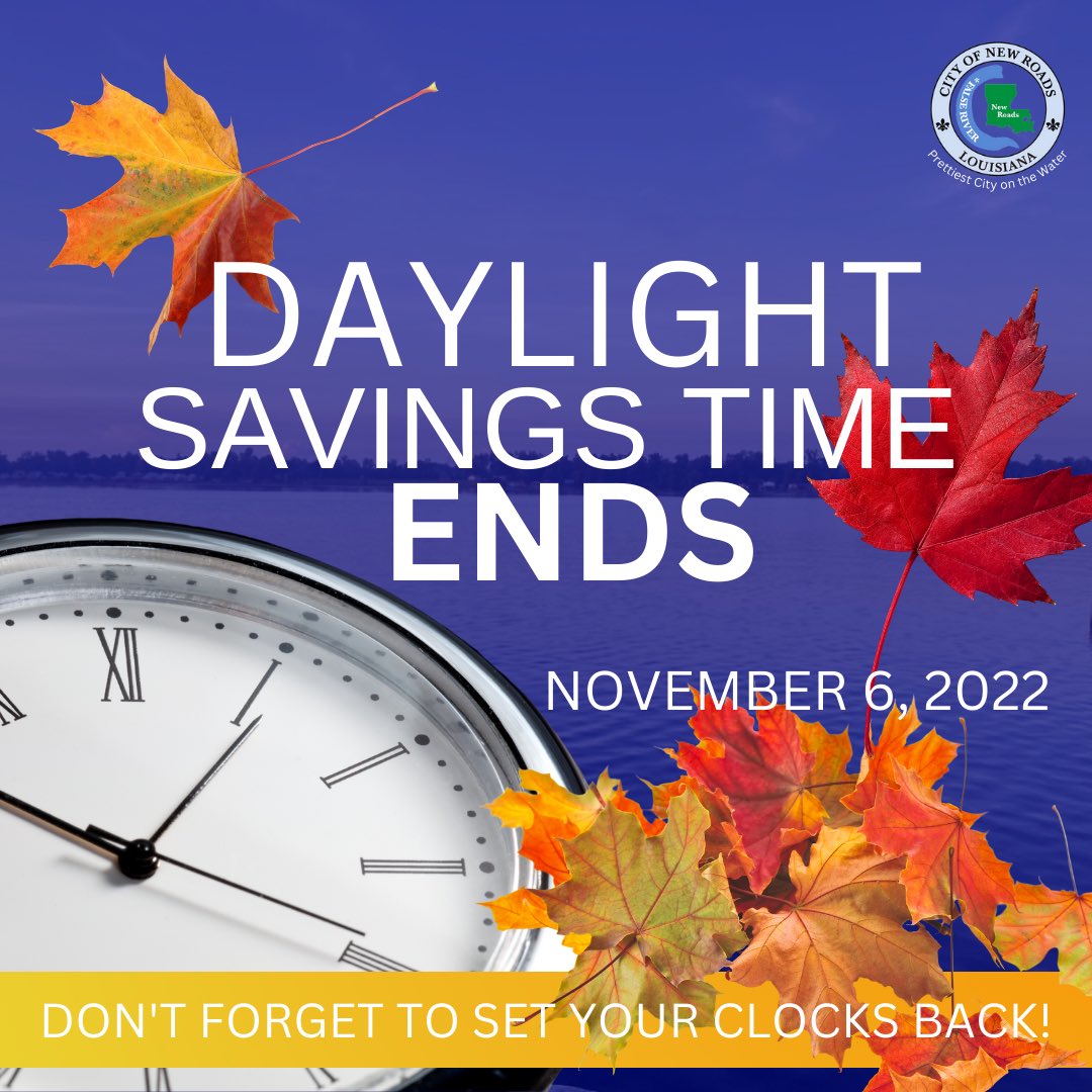 cornell_dukes's tweet photo. Tomorrow, Sunday, November 6, 2022, at 2 a.m. , Daylight Savings Time ends.This time change results in an extra hour of rest 😴when we “fall back.” 

Don’t forget to set your clocks back one hour before you turn in tonight. https://t.co/eCC11iigrc
