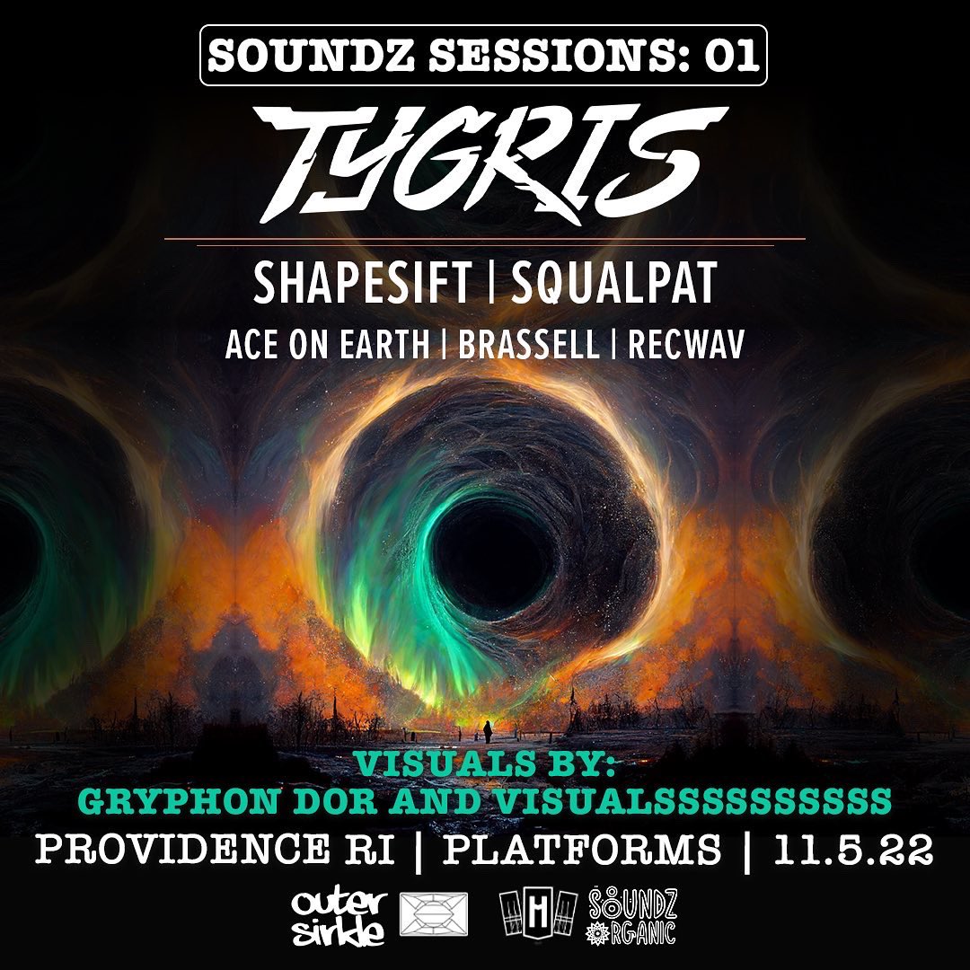 Soundz OG (@soundzorganic) on Twitter photo Cancel your plans!
Tonight we bring producers who deserve the spotlight.
Happy to announce <a href="/tygrisbass/">Tygris</a> as our first headliner to Soundz Sessions: 01, with supporting sets from <a href="/shapesift/">Shapesift</a> <a href="/squalpat/">Felonious Monkfish</a> <a href="/aceonearth/">ace on earth</a> <a href="/brassellmusic/">Brassell</a> and @recwav Cancel your plans!
Tonight we bring producers who deserve the spotlight.
Happy to announce <a href="/tygrisbass/">Tygris</a> as our first headliner to Soundz Sessions: 01, with supporting sets from <a href="/shapesift/">Shapesift</a> <a href="/squalpat/">Felonious Monkfish</a> <a href="/aceonearth/">ace on earth</a> <a href="/brassellmusic/">Brassell</a> and @recwav