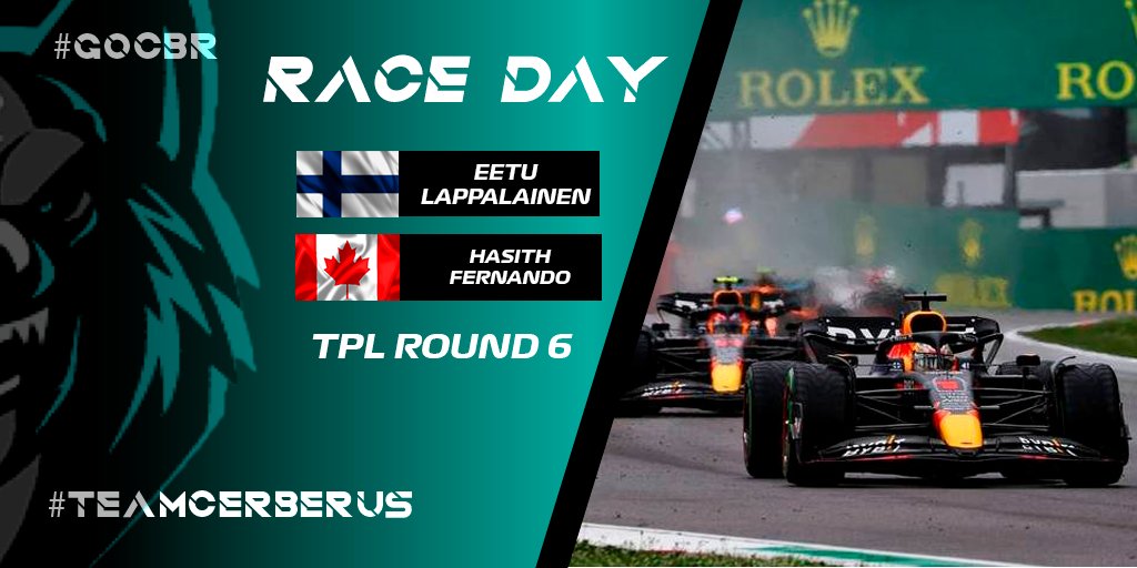 🏁#RACEDAY <a href="/_FMSL/">FMSL</a>🏁

-We return to racing at TPL after the trasfermarket. Round 6, that is going to be our line up:

🇫🇮@EetuLappalaine4🇫🇮 
🇨🇦<a href="/hasith_fernando/">Hasith Fernando</a>🇨🇦

#GoCBR #TeamCerberus