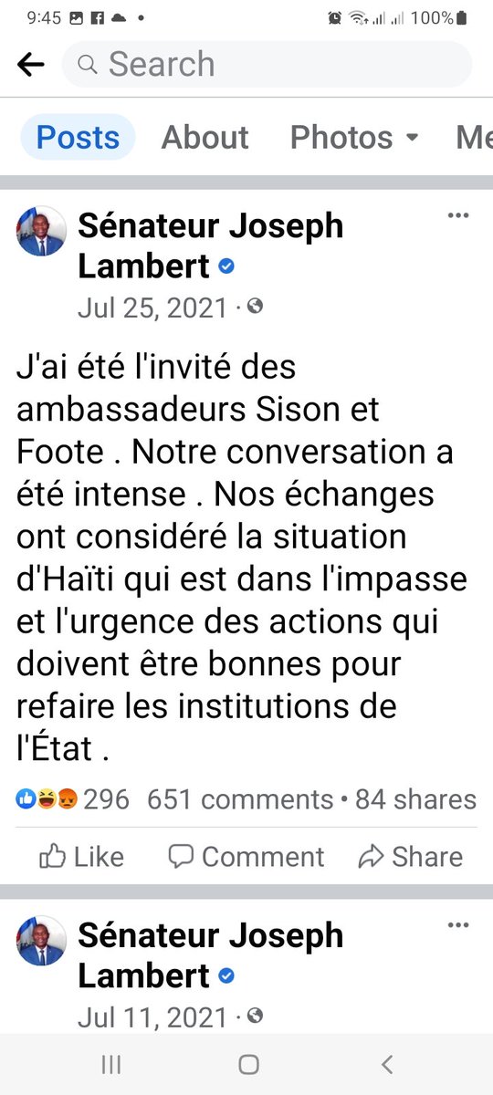 chantalmelie's tweet photo. Le département d'État est fier d'annoncer les sanctions contre le puissant sénateur-bandit #josephlambert & affirme dans leur note que ça fait 20 ans que le sénateur est impliqué dans des affaires louches pourtant ça ne les empêchait pas de le recevoir dans leur ambassade...😏 https://t.co/7v2MFOCzVB