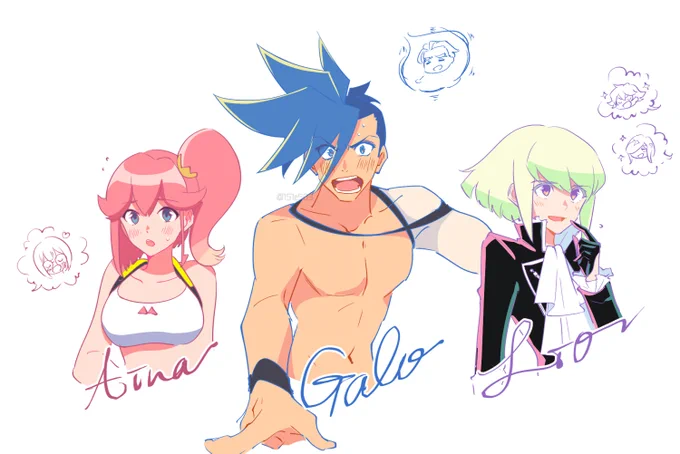 #プロメアいつでも真剣お絵描き一本勝負「照れ顔」約90m 