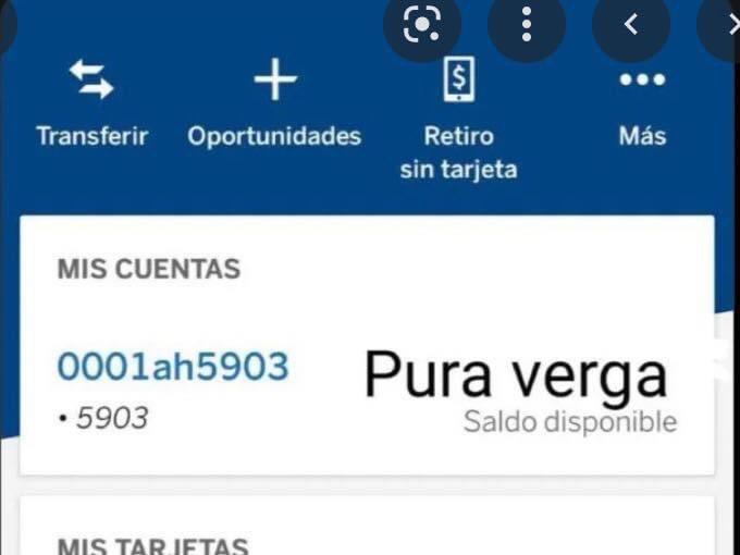 "voy a ver cuánto dinero tengo para irme a dar un gustito"
Mi tarjeta:
