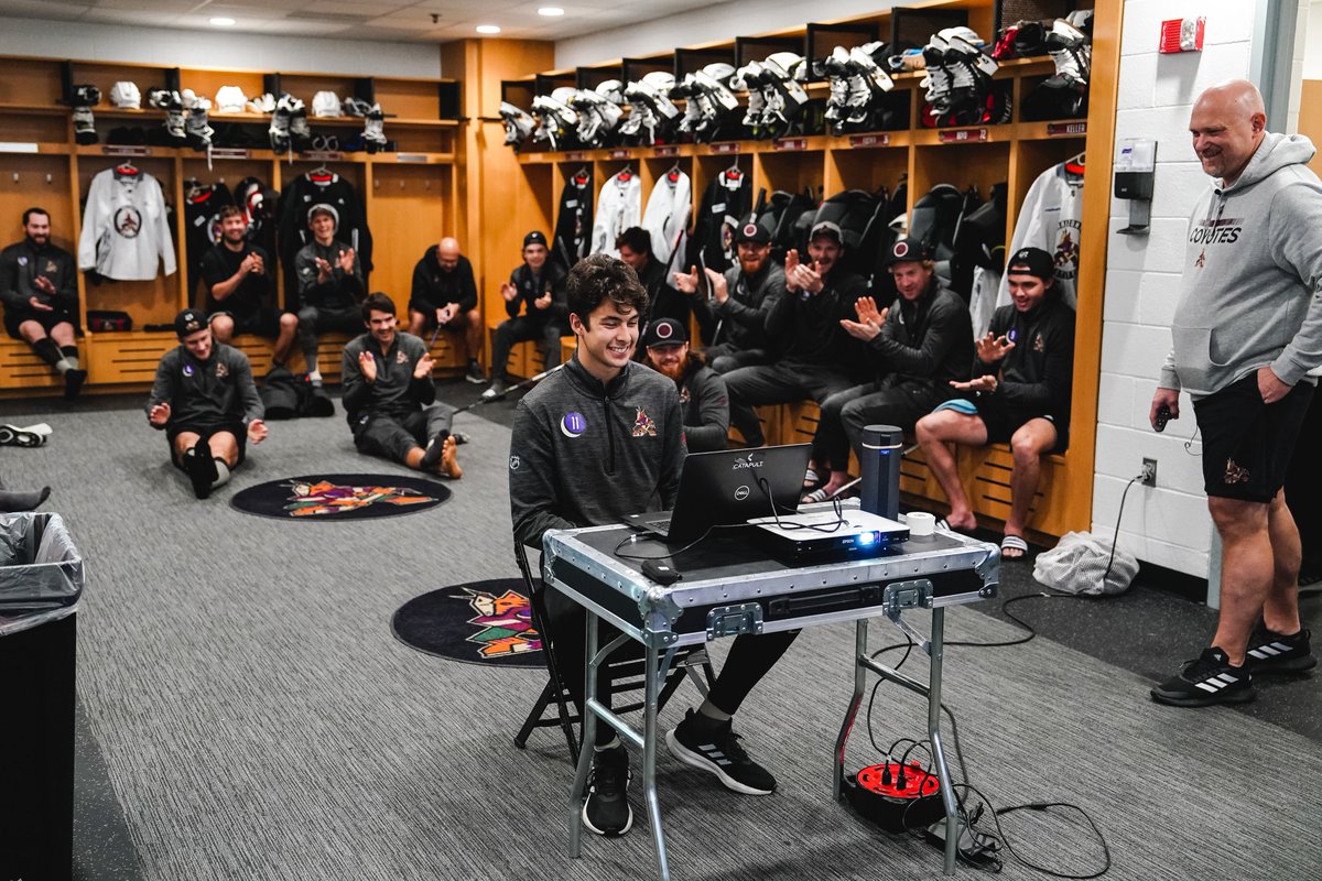 ArizonaCoyotes's tweet image. His smile says it all.