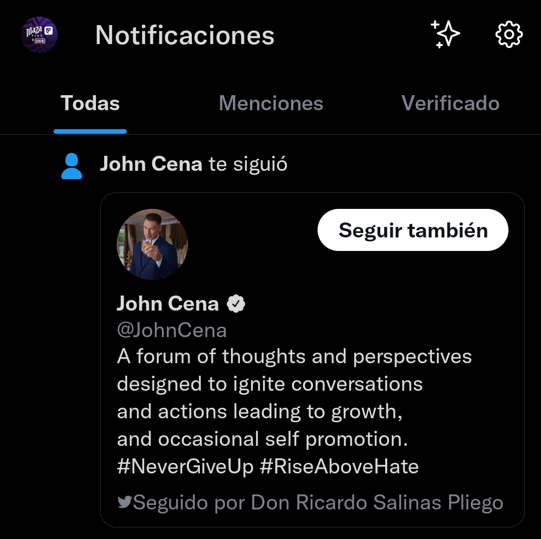 mazaplus's tweet photo. Hi @JohnCena, thanks for the follow; hope to see you soon on #MazaPlus 🏆 https://t.co/F0Yuy0EtKT