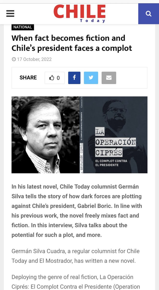 Gracias a <a href="/ChileTodayNews/">Chile Today News</a> y <a href="/PolComOk/">#POLCOM - Política Comunicada</a> por la cobertura de #LaOperacionCipres <a href="/vueloartico/">Vuelo Ártico</a> <a href="/LibCatalonia/">Librería Catalonia</a>