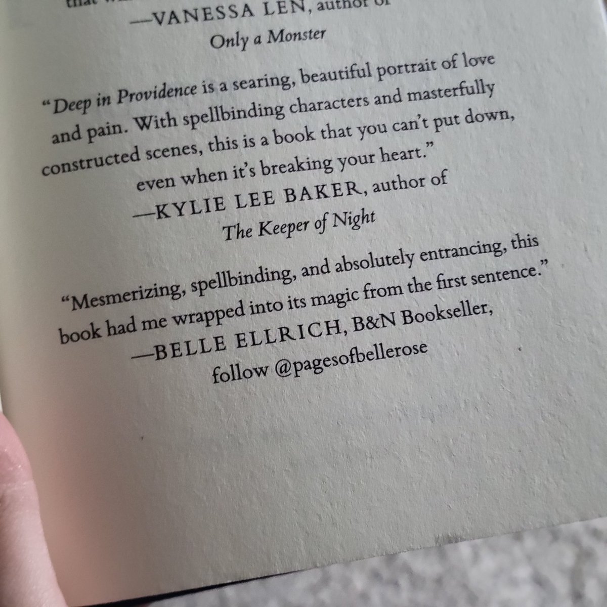 Deep in Providence by @RissMNeilson I'm not shy about how much I love this book, and this is the first I've ever had the chance of physically blurbing! Pick up Riss's book, I promise you'll fall in love with it. bookshop.org/a/3767/9781250…