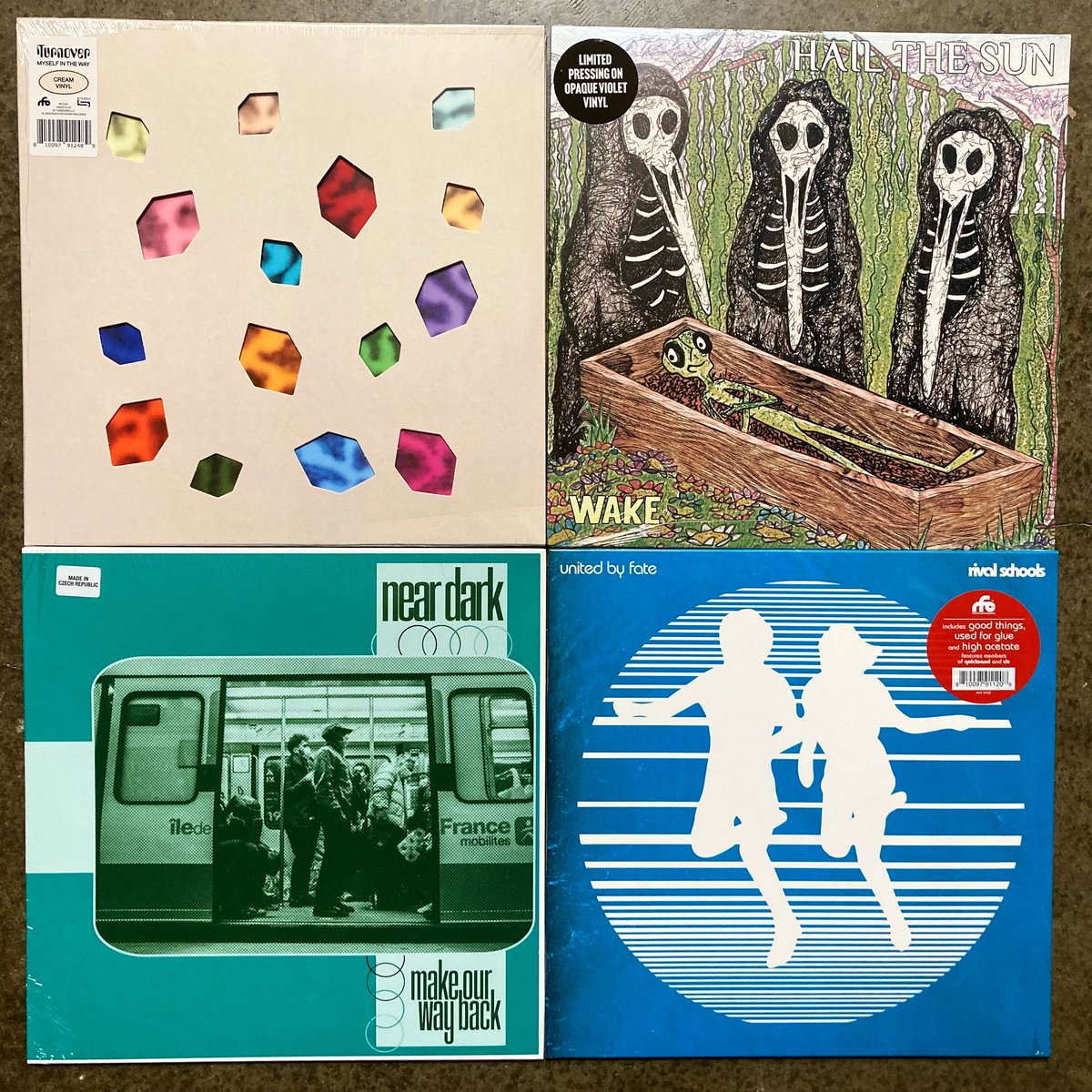 New arrivals this week at RevHQ.com from <a href="/turnoverva/">Turnover</a>, <a href="/hailthesun/">Hail The Sun</a>, <a href="/neardarkny/">Near Dark</a>, and Rival Schools! 
revhq.com/collections/ne…