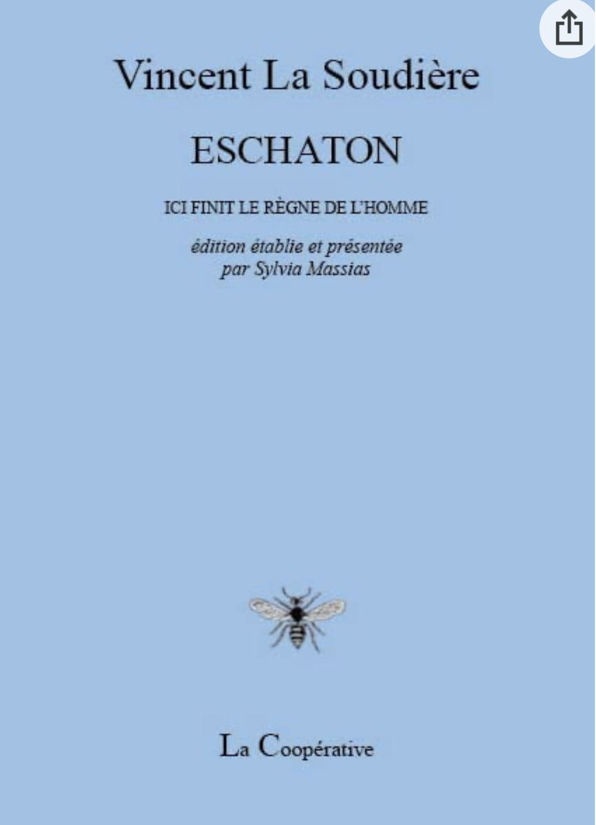 V_LaSoudiere's tweet photo. Première recension du dernier ouvrage de @V_LaSoudiere publié : Eschaton, Ici finit le règne de l'homme, par Marc Wetzel : https://t.co/VQc0nnkXAf https://t.co/26hgcC08Sv