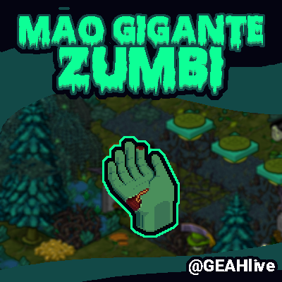 Para encerrar o clima de Liveween com chave de ouro, apresentamos uma campanha relâmpago e um novo super raro: ⭐ Mão Gigante Zumbificada! ⭐

⚠️ poste um print do seu perfil no Habblive com os 3 emblemas da campanha;
⚠️️siga-nos e curta esse post!

bit.ly/3T9MXL5