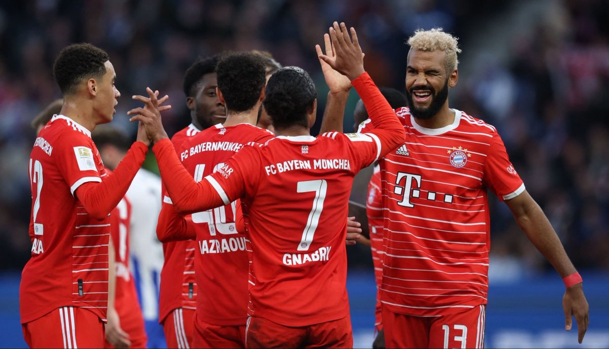 bayernindia's tweet photo. You deserve 3 points and a dirty win in long season!
Well done boys.
FT:
#BSC (β½40' Lukebakio, β½44' Selke) 2 - 3 (β½12' Jamal, β½37',39' Choupo-Moting) #FCB
MIA SAN MIA π΄βͺ
#FCBayern #BayernIndia #MiaSanMia #BSCFCB #BSCBAY #Bundesliga https://t.co/fBtw84B4w4