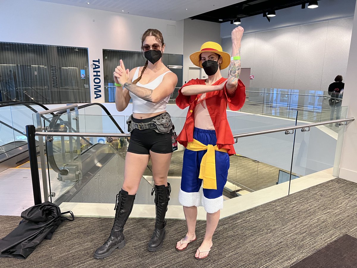 GeekGirlCon 🏳️🌈 (@geekgirlcon) on Twitter photo Cosplay abounds at #GGC22 <a href="/data_voyager/">Alejandro Herrera</a> as Lara Croft and Nyxvoncat as Monkey D. Lucy!
#backatGGC22 Cosplay abounds at #GGC22 <a href="/data_voyager/">Alejandro Herrera</a> as Lara Croft and Nyxvoncat as Monkey D. Lucy!
#backatGGC22