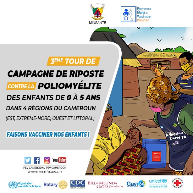GlobalActionfo2's tweet photo. Depuis hier 04 novembre, ceci jusqu'au 06 novembre 2022, des équipes sont sur le terrain pour assurer la #vaccination de nos #enfants contre la #polio. 

NB: La vaccination de routine se fait chaque jour sur l'ensemble du territoire national.

#endpolio 
#Cameroun https://t.co/MRJZDB7LNs
